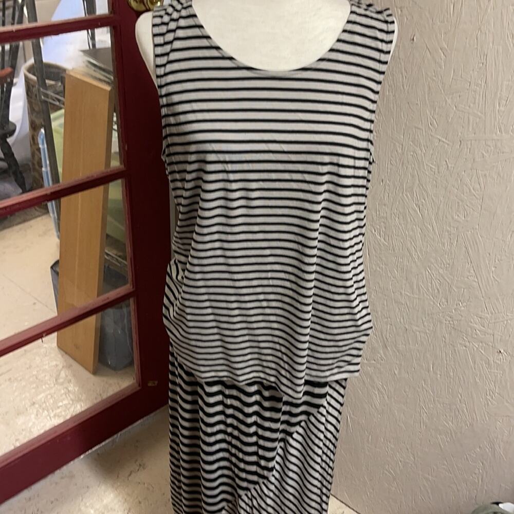 Habitat Striped Tank Maxi Skirt Set Size XL NWOT  cotton stretch comfortable